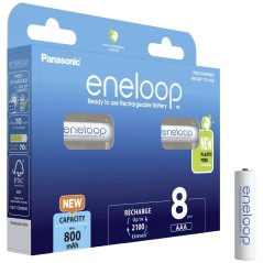 Panasonic Eneloop AAA Rechargeable Batteries 800mAh - 8 Pack for Reliable Power and Eco-Friendly Performance